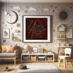 118 lines velvety beige and silken aqua childrens room