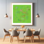 121 fans space towards misty coral dining room