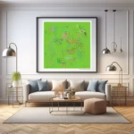 121 fans space towards misty coral living room