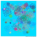 132 shards bright aqua and smoky amethyst