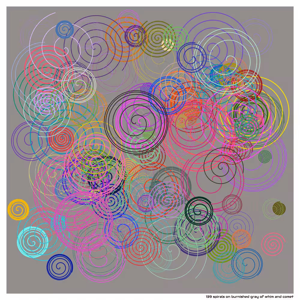 139 spirals burnished gray of whim and comet