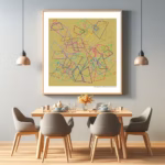 140 trapezoids dustfall of bleached ash and silver dining room