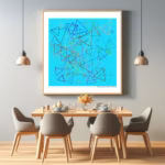 158 triangles infinite aqua and chilled blue dining room