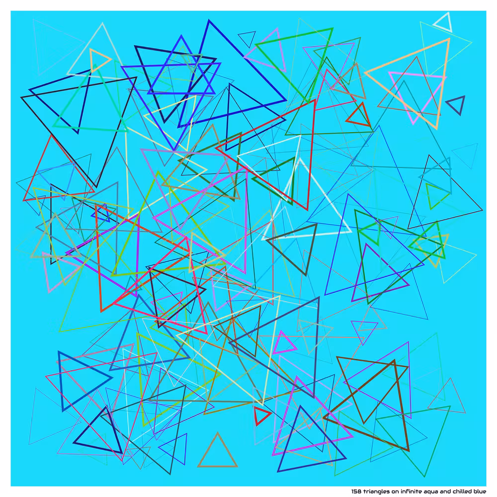 158 triangles infinite aqua and chilled blue