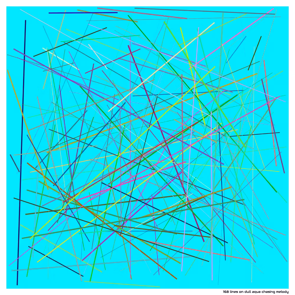 168 lines dull aqua chasing melody