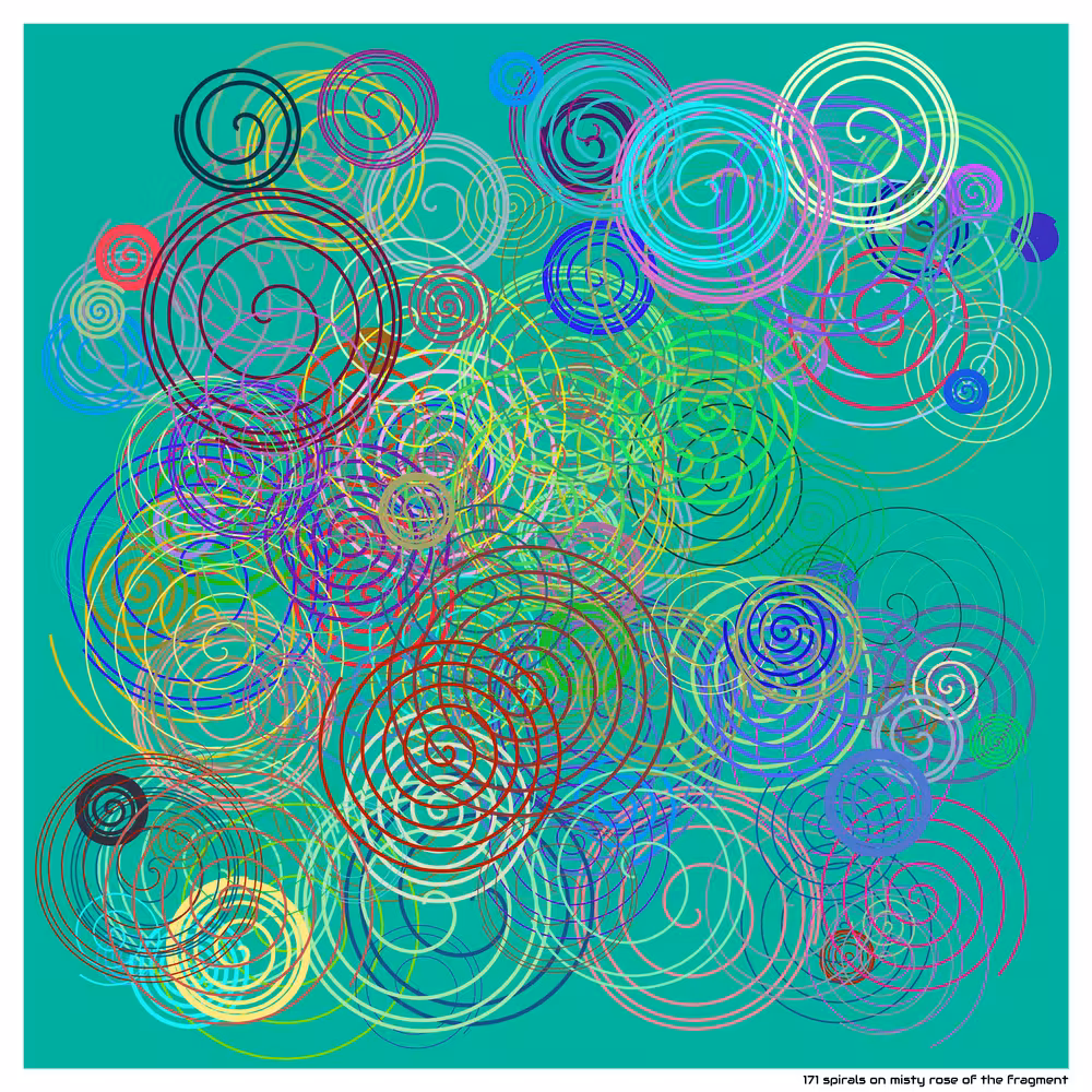 171 spirals on misty rose of the fragment