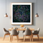 179 blobs bright black promise dining room