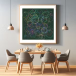 190 decagons garnet and brown in descent dining room