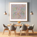 196 triangles ethereal rose and translucent mint dining room