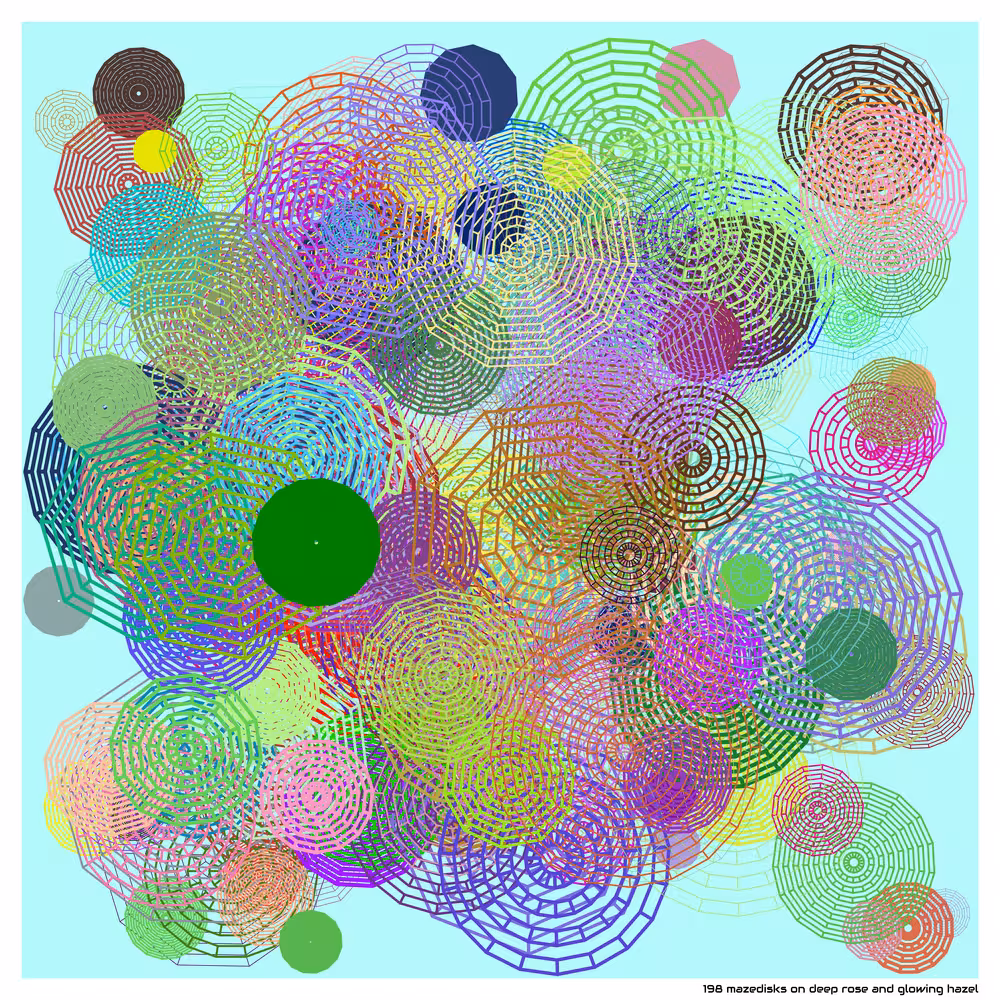 198 mazedisks deep rose and glowing hazel