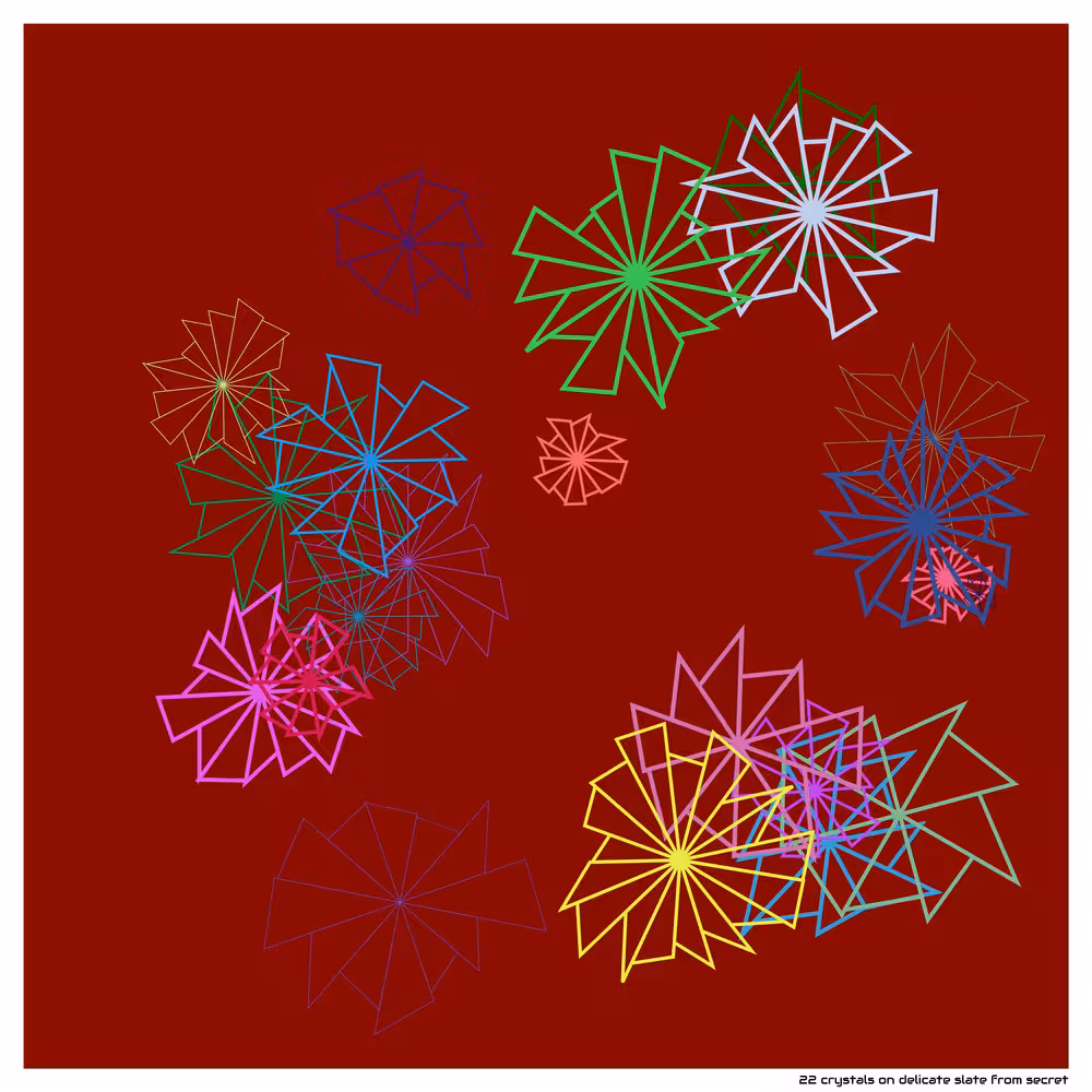 22 crystals delicate slate from secret