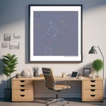 23 squares flickering charcoal and silent dust office