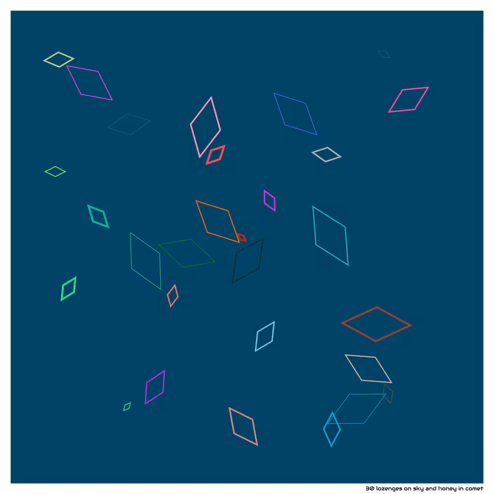 30 lozenges sky and honey in comet