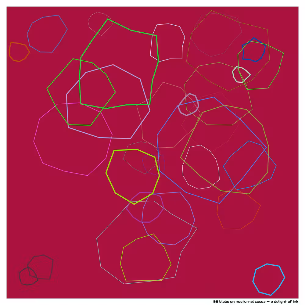 36 blobs nocturnal cocoa a delight of ink