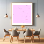 42 swooshes rose among frosted white dining room