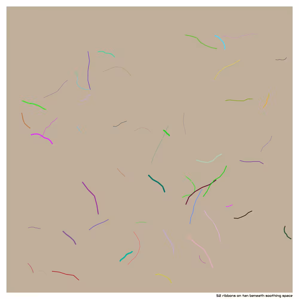 52 ribbons tan beneath soothing space