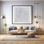 59 octagons gleaming rose and smoky brick living room