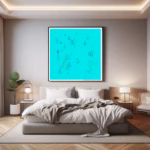 63 droplets shrine of translucent aqua and apricot bedroom