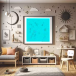 63 droplets shrine of translucent aqua and apricot childrens room