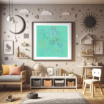 64 spikes vivid forest and storm of chorus childrens room