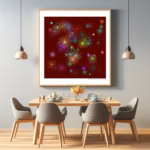 72 burst infinite cherry and muted fuchsia dining room