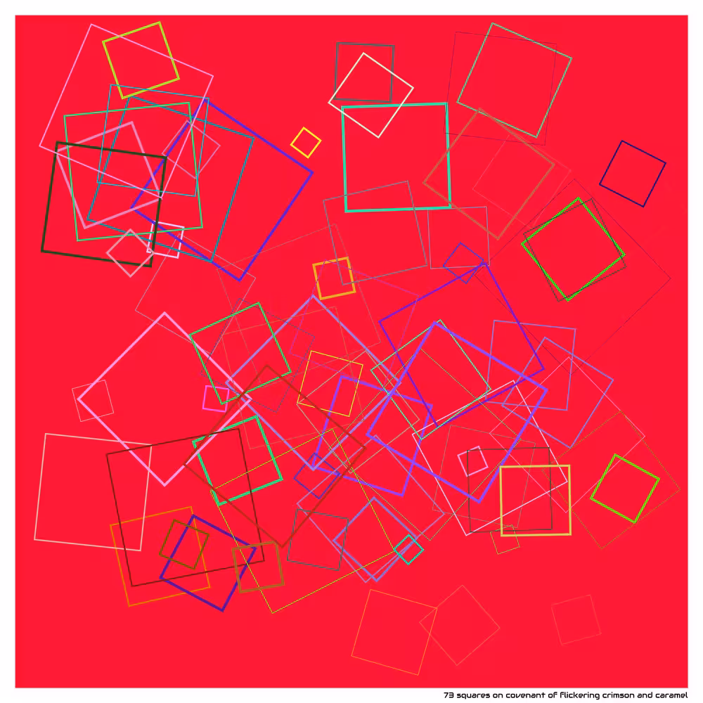 73 squares on covenant of flickering crimson and caramel