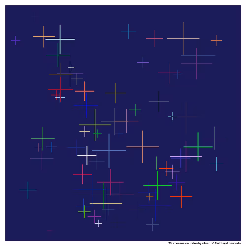 74 crosses velvety silver of field and cascade