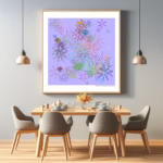 84 splashes dancing rose and trace of aura dining room