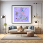 84 splashes dancing rose and trace of aura living room
