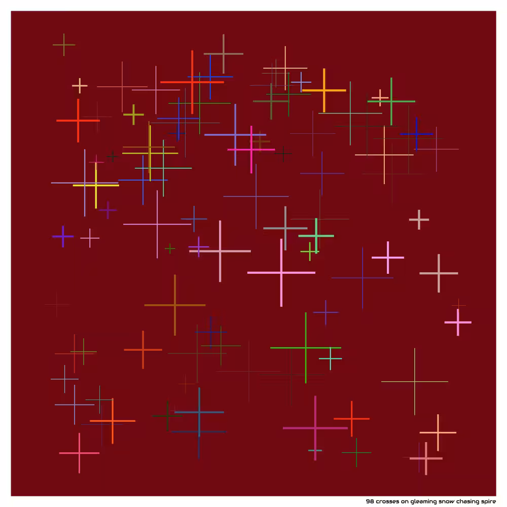 98 crosses gleaming snow chasing spire