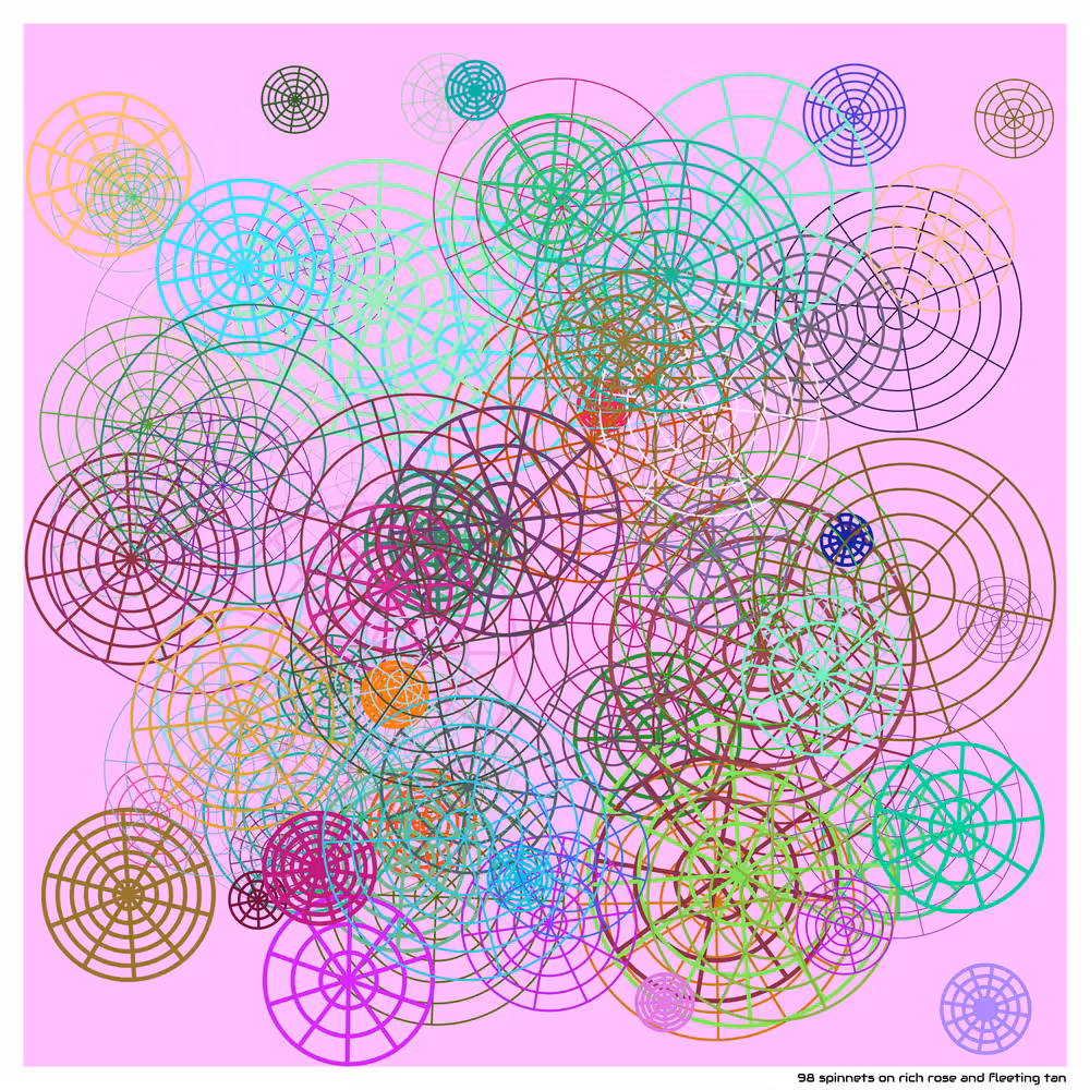 98 spinnets rich rose and fleeting tan