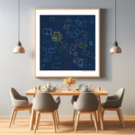 111 rectangles frost in pale magenta dining room