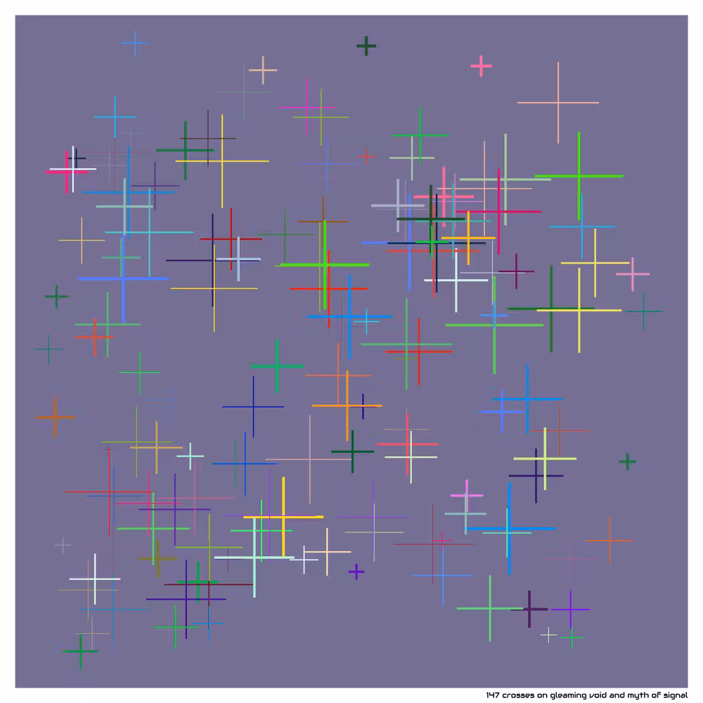 147 crosses gleaming void and myth of signal