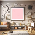 2 circles delicate rose and broken haze childrens room