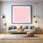 2 circles delicate rose and broken haze living room