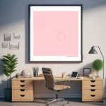 2 circles delicate rose and broken haze office