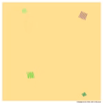 5 zigzags dull khaki and lonely aqua